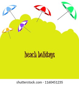 Beach umbrella holiday vector background