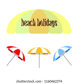 Beach umbrella holiday vector background