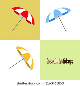 Beach umbrella holiday vector background