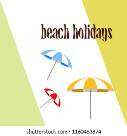 Beach umbrella holiday vector background