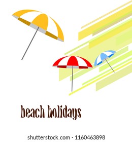 Beach umbrella holiday vector background