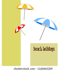 Beach umbrella holiday vector background