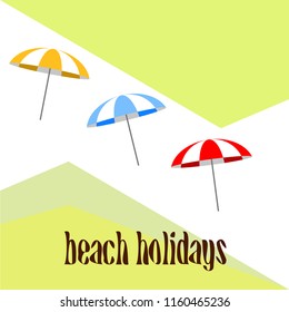 Beach umbrella holiday vector background