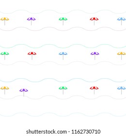 Beach umbrella holiday vector background