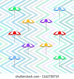 Beach umbrella holiday vector background