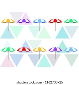 Beach umbrella holiday vector background