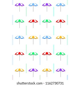Beach umbrella holiday vector background