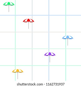 Beach umbrella holiday vector background