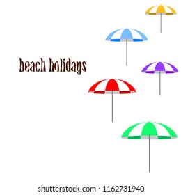 Beach umbrella holiday vector background