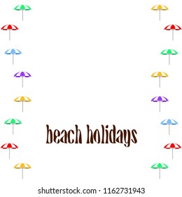 Beach umbrella holiday vector background