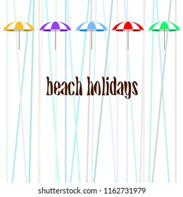 Beach umbrella holiday vector background