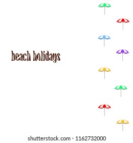 Beach umbrella holiday vector background