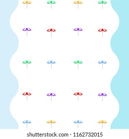 Beach umbrella holiday vector background
