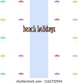 Beach umbrella holiday vector background