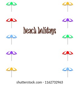 Beach umbrella holiday vector background