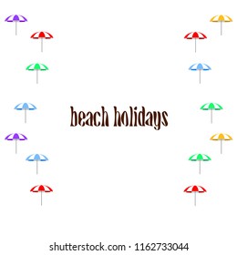 Beach umbrella holiday vector background