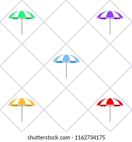 Beach umbrella holiday vector background