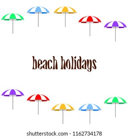 Beach umbrella holiday vector background