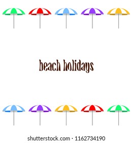 Beach umbrella holiday vector background
