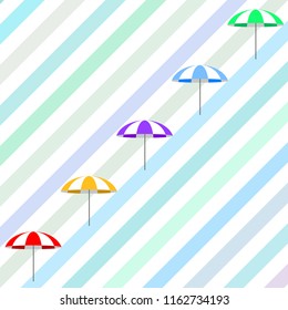 Beach umbrella holiday vector background