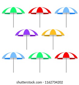 Beach umbrella holiday vector background
