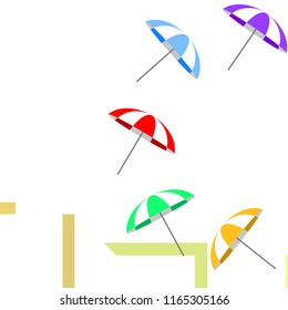 Beach umbrella holiday vector background
