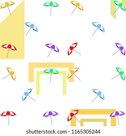 Beach umbrella holiday vector background