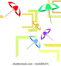 Beach umbrella holiday vector background