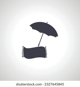 Beach umbrella icon. Beach icon