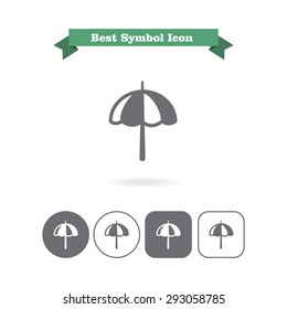 Beach umbrella icon