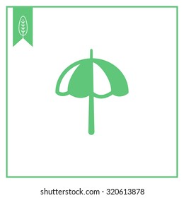 Beach umbrella icon