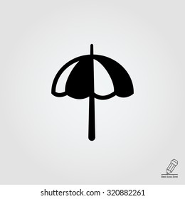 Beach umbrella icon