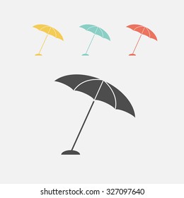 Beach umbrella icon