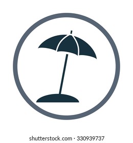 Beach umbrella icon