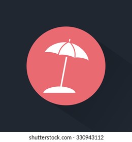 Beach umbrella icon
