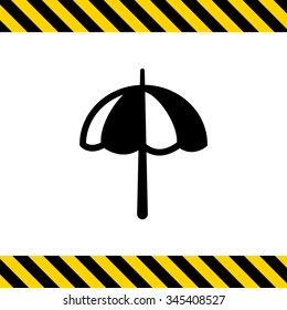 Beach umbrella icon