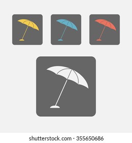 Beach umbrella icon