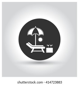 Beach umbrella icon