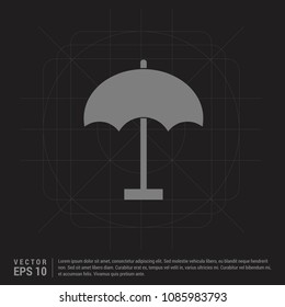 Beach umbrella icon - Black Creative Background