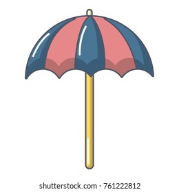 Beach umbrella icon. Cartoon illustration of beach umbrella vector icon for web