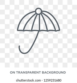 Beach umbrella icon. Beach umbrella design concept from  collection. Simple element vector illustration on transparent background.