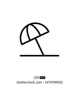 Beach umbrella icon, design inspiration vector template for interface and any purpose