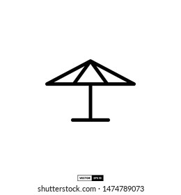 Beach umbrella icon, design inspiration vector template for interface and any purpose