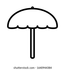 Beach umbrella icon design. Beach umbrella icon in modern flat style design. Vector illustration.