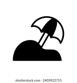 plantilla de diseño de icono de Beach Umbrella