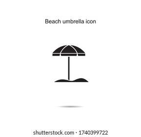 Beach umbrella icon  ideas design vector illustration graphic on background