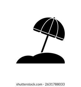 beach umbrella icon, modern vector isolated on white background.
