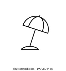 Beach umbrella icon on the background