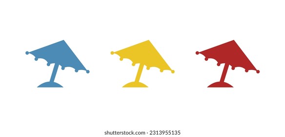 beach umbrella icon on a white background, vector illustration