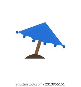 beach umbrella icon on a white background, vector illustration